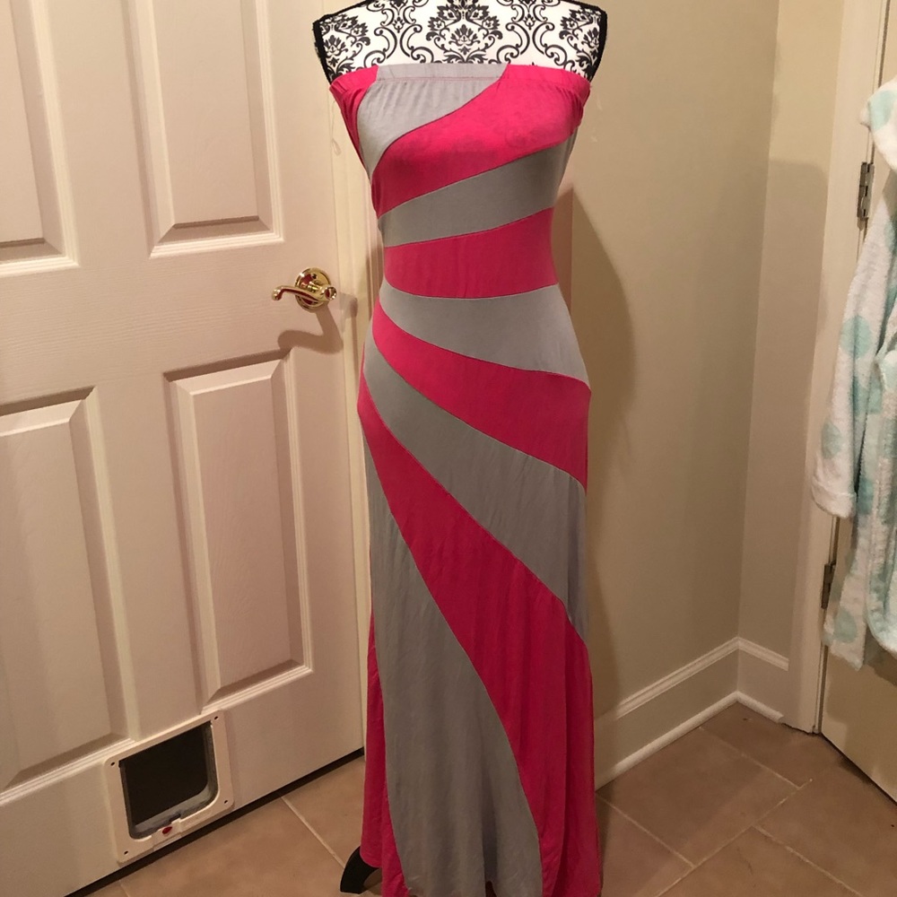 Strapless maxi dress